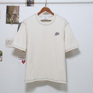 Ami stitching logo embroidered round neck short sleeves Size M